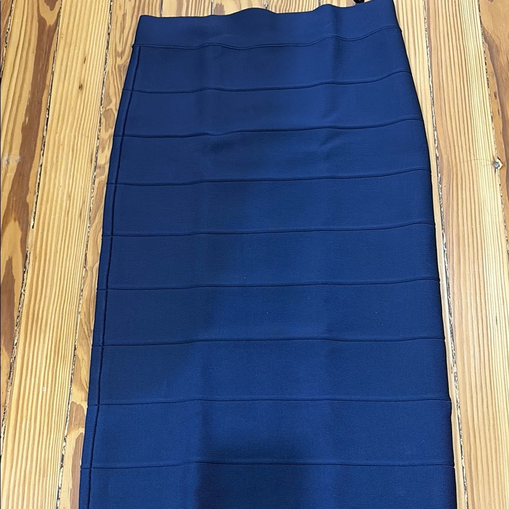 BCBGMAXAZRIA Classic Navy Bandage Pencil Skirt - Women